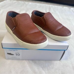 Carter's Toddler Boys Slip-On Brown Shoes Size 10
